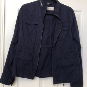 CASLON Nordstrom Cotton Navy Utility Jacket - Size Large